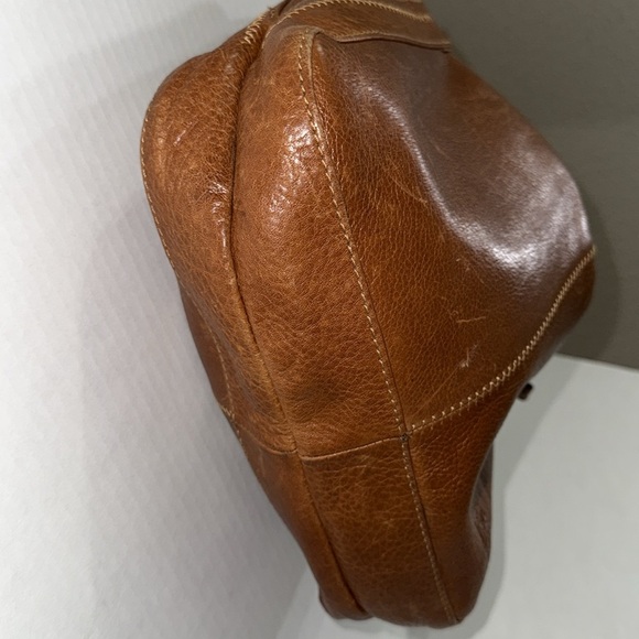 Air One Brown Vintage Pebbled Leather Medium Shoulder Bag Everyday Bag Purse - Picture 5 of 14